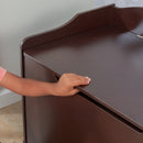 Austin Wooden Toy Box/Bench With Safety Hinged Lid - Espresso
