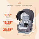 Cover Me 4-in-1 Infant Toddler Convertible Car Seat - Stormy Gray