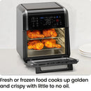 ExacTemp 12 Quart 5-In-1 Air Fryer With Integrated Smart Thermometer - Black