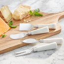 Set of 4 Cheese Knives - Marble White