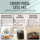 Large Glass Air Fryer - Silver