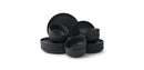 18-Piece Stoneware Dinnerware Set - Matte Black