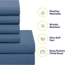 Luxury 7-Piece Comforter & Sheet Set Queen - Blue