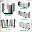 150" Extra Wide Baby Gate with Door - Black