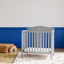 Stella 4-in-1 Convertible Mini Crib with Bonus Mattress - Pebble Gray