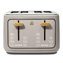 4-Slice Toaster with Touch-Activated Display, Porcini Taupe by Drew Barrymore