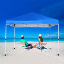 10'x10' Srtaight Leg, Pop & Easy Up Canopy with 4 Wheels