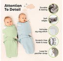 Organic Newborn Swaddle Sleep Sacks - Ripple