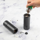 Acacia Round Salt and Pepper Grinder Set - Black