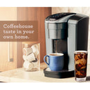 K-Elite Single-Serve K-Cup Pod Coffee Maker with Iced Coffee Setting - Silver