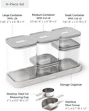 Home 13pc Glass Airtight Container Set Gray