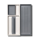 Expandable Kitchen Tool Drawer Organizer - Gray Utensil Storage