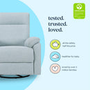 Suzy Electronic Swivel Recliner - Heathered Blue