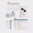 5pc Clear Toiletry Set - Travel Cosmetic Storage Pouches