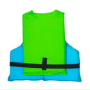 Youth Life Jacket - Green: Nylon Vest, Buckle Closure, 55-88 lbs Range