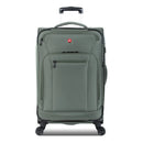 Zurich Softside Medium Checked Spinner Suitcase - Green: Tear-Resistant Luggage