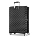 Checked Hardside Spinner Suitcase - Black