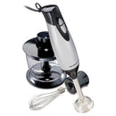 Hand Blender with Whisk and Chopping Bowl - Stainless Steel