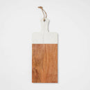 20" x 8" Marble and Wood Serving Board
