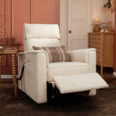 Willa Deluxe Power Recliner and Swivel Glider with Heat and Massage - Performance Ivory Boucle