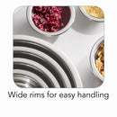 14-Piece Covered Stainless-Steel Mixing Bowl Set - Grey