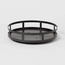 1-Tier Metal Lazy Susan Turntable - Black