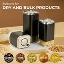 16oz Square Glass Coffee Storage Canister - Silver