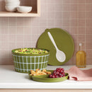 Serve Bowl with Lid and Utensil