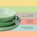 Everyday Faretta Green 12-Piece Fine Ceramic Dinnerware Set