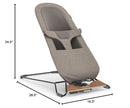 Mira 2-in-1 Bouncer and Seat -Taupe Melange/Black Chrome/Walnut Wood