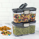 Food Storage Containers Set - Clear & Black