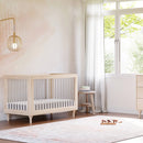 Lolly 3-in-1 Convertible Crib with Toddler Rail - Natural Wood