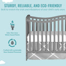 Chelsea 5-in-1 Convertible Crib - Steel Grey