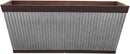 Outdoor Rectangular Deck Rail Planter - Rustic Galvanized