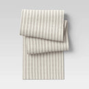 72" x 14" Cotton Striped Table Runner Natural