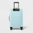 Hardside Medium Checked Suitcase - Muddy Aqua