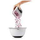 Vegetable Manual Food Chopper - Stainless Steel Blade, Dishwasher-Safe, White
