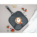 11" Ceramic Bistro Square Griddle Black: Pancake & Tortilla Stovetop Griddle, Aluminum, Hand Wash