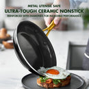 10" Ceramic Nonstick Frying Pan - Black