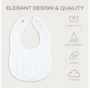 Muslin Cotton Baby Bibs - White