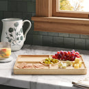 Rubberwood Sectioned Serving Board - Brown