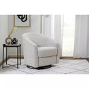Madison Swivel Glider - Black/White Boucle