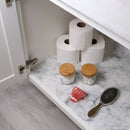 24" x 4' Under Sink Mat Carrara Marble