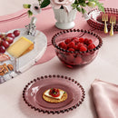 2-Pack 6.06" Glass Beaded Appetizer Plates