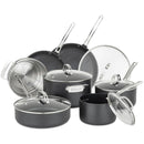 12 Piece Hard Anodized Ceramic Cookware Set - Black