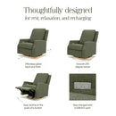 Electronic Swivel Glider Recliner - Olive Boucle