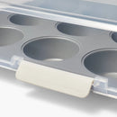 12-Cup Nonstick Muffin Pan with Lid - Grey
