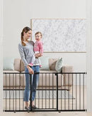Adjustable Baby Gate Dog Gate - 60.6-63.3 Inches Wide, 30 Inches High, Black