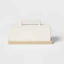 Stoneware Butter Dish - White