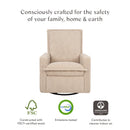 Cali Flange Recliner and Swivel Glider - Chai Shearling